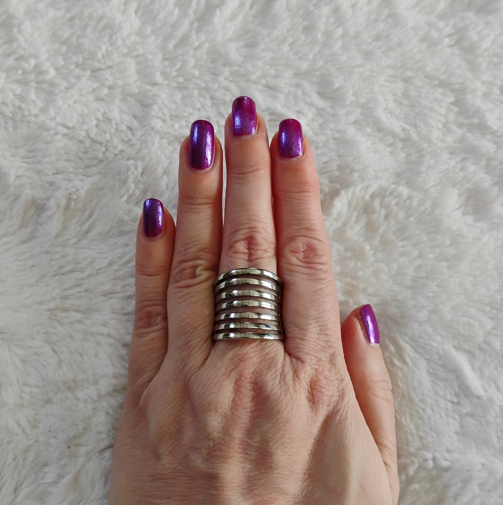 Stainless Steel Wide Multiple Row Ring